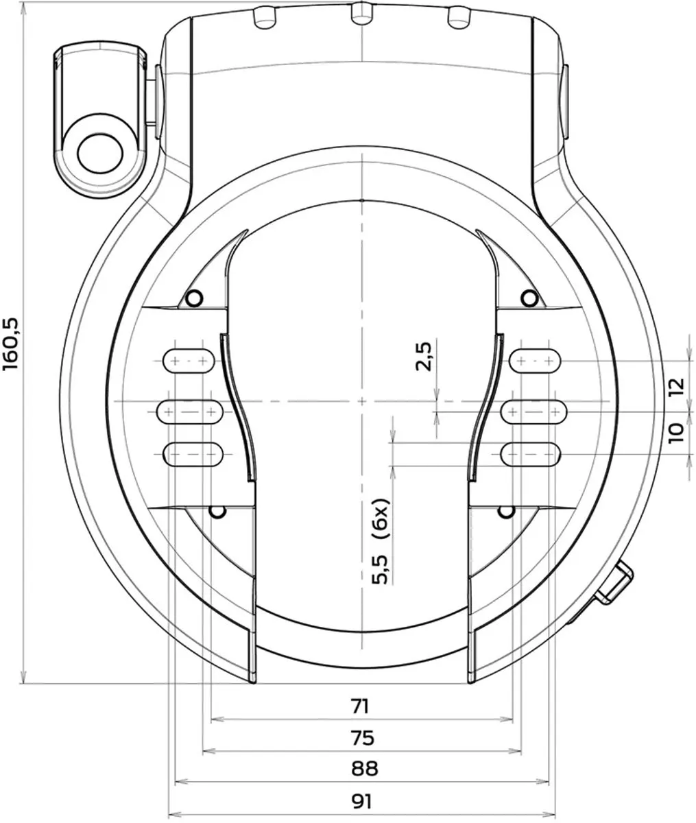 AXA Defender ART2 Ringslot - 180cm Insteekkabel + Falkx Flex Mount - Zwart