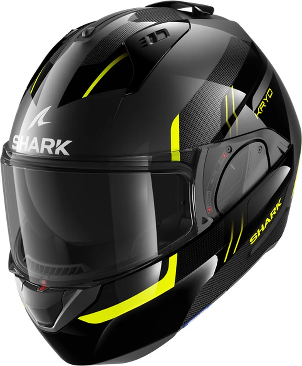 Shark Evo Es Kryd Helm KS - Zwart/Grijs/Geel