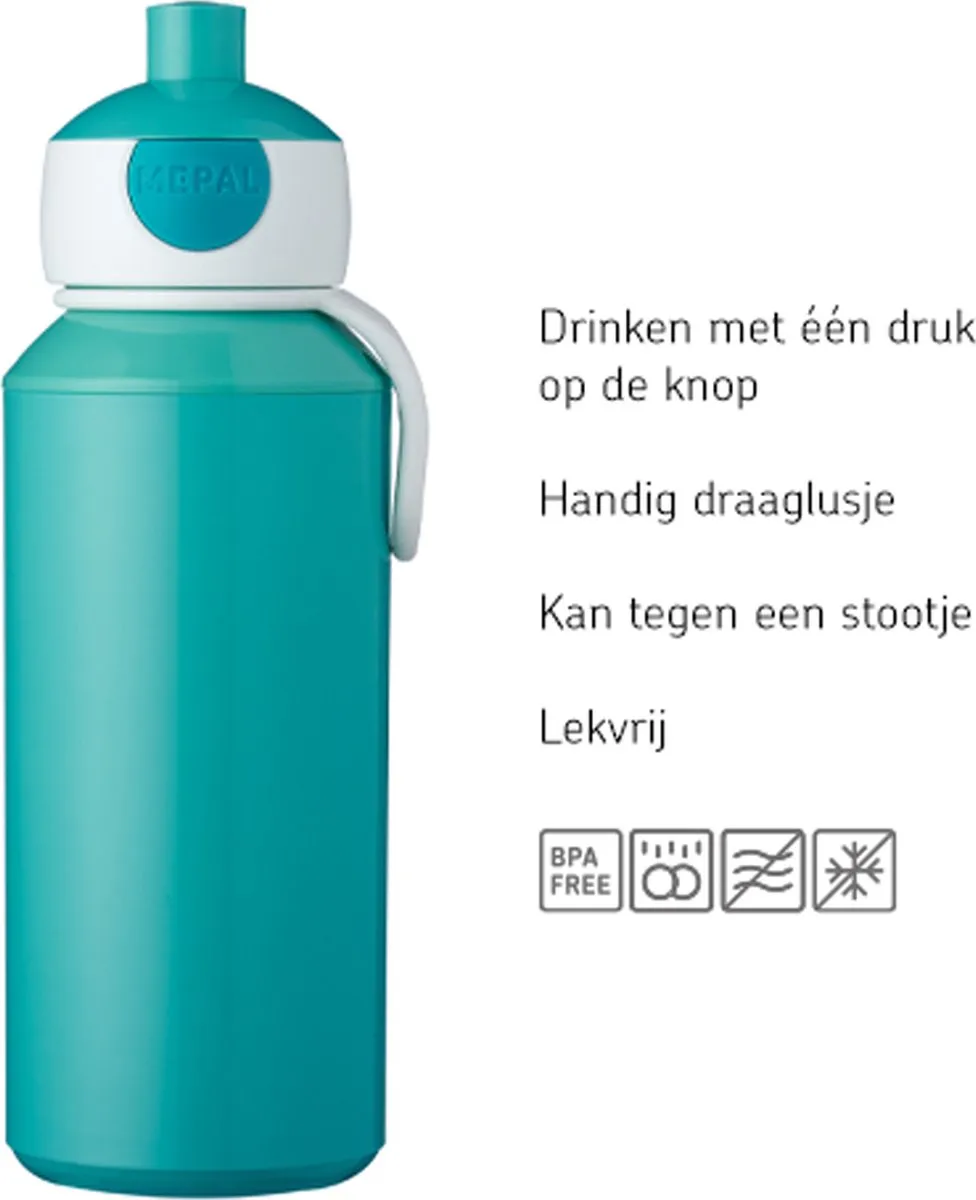 Mepal Campus 107410065381 Pop-up Drinkfles 400ml - Dino