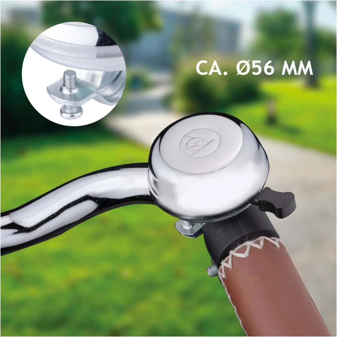 Dunlop Retro Fietsbel - 6cm - Zilver