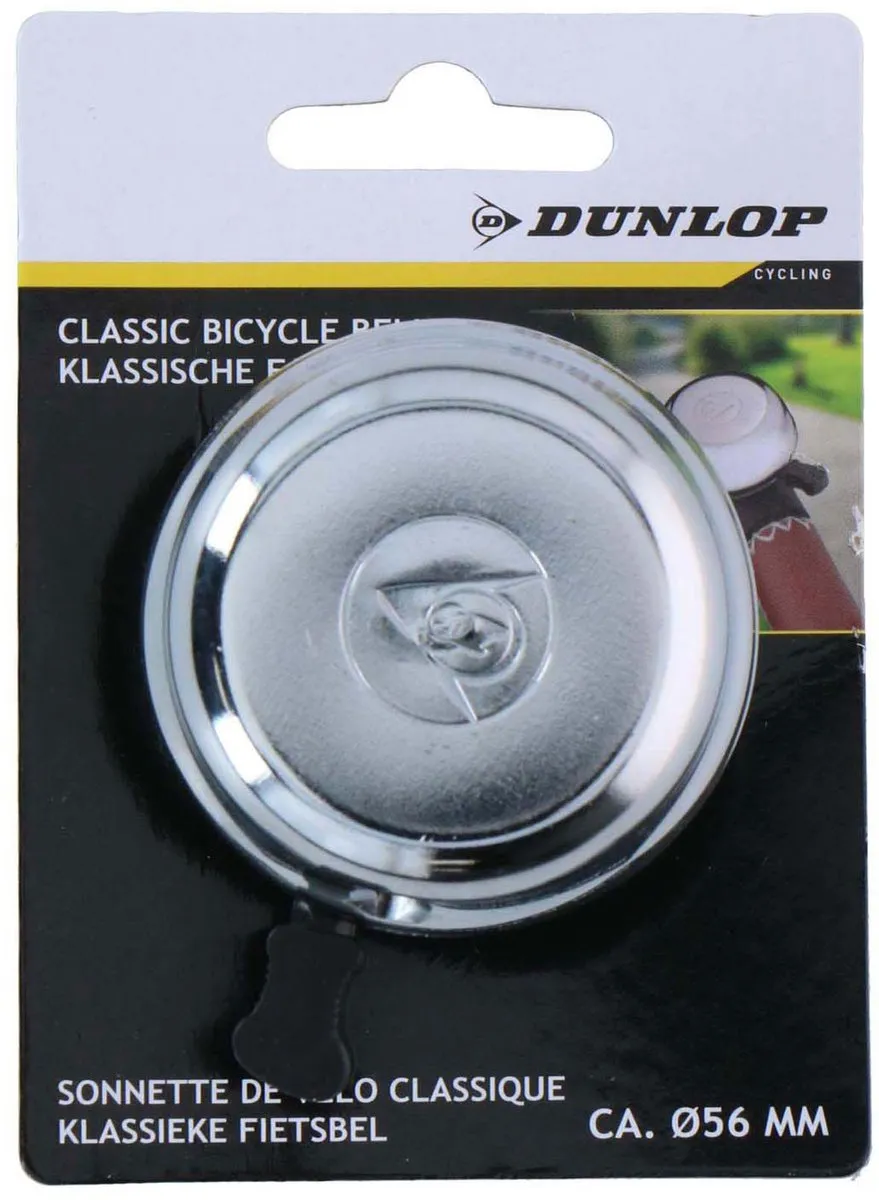 Dunlop Retro Fietsbel - 6cm - Zilver