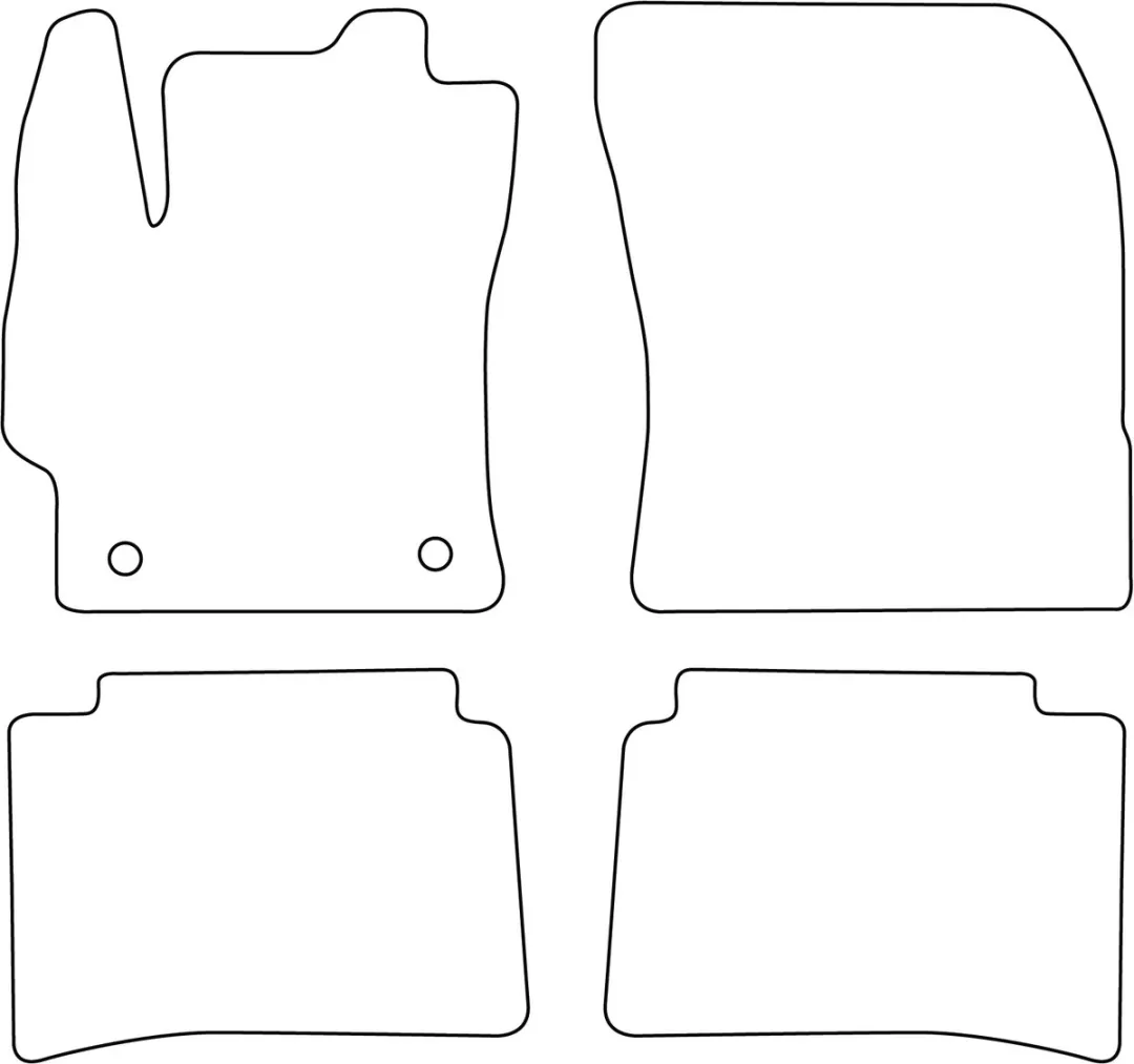 Toyota Corolla XII E21 Velours Vloermatten - 4 Stuks - Zwart