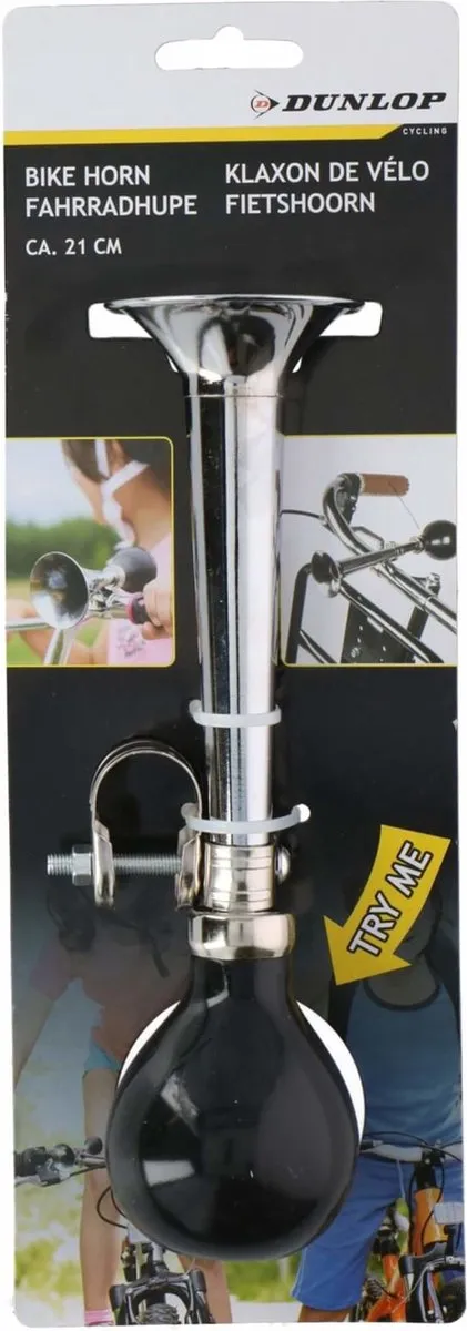 Dunlop Fietstoeter 21cm - Chroom