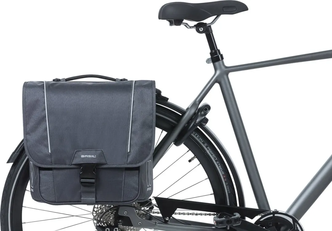 Basil Sport Design Dubbele Fietstas MIK - 16L - Grijs