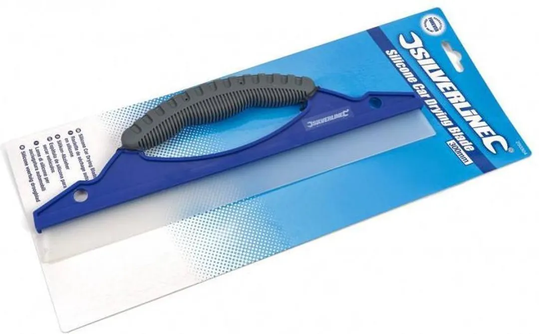 Silverline Silicone Voertuig Droogblad 300mm - Blauw/Grijs