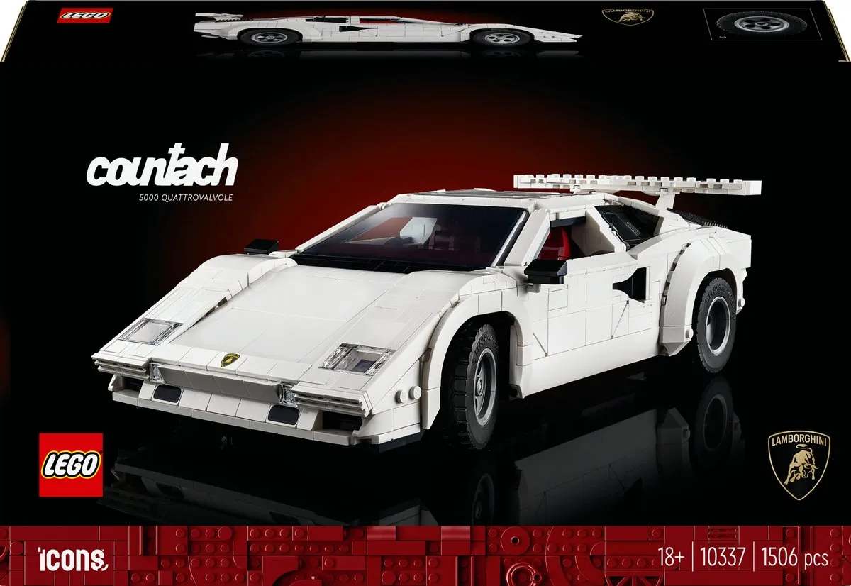 LEGO Icons Lamborghini Countach 10337 - 1506 Stenen - Meerkleurig