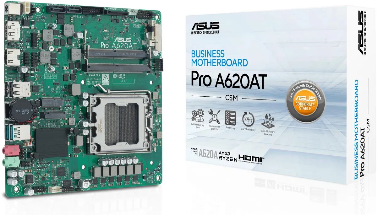 ASUS Pro A620AT-CSM AM5 Thin Mini ITX - A620A