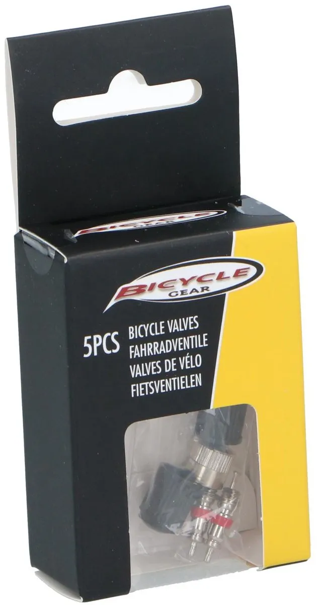 Dunlop Fietsventielen 5st - 47-507 - o.a. Presta/Auto - Rood/Zilver/Zwart