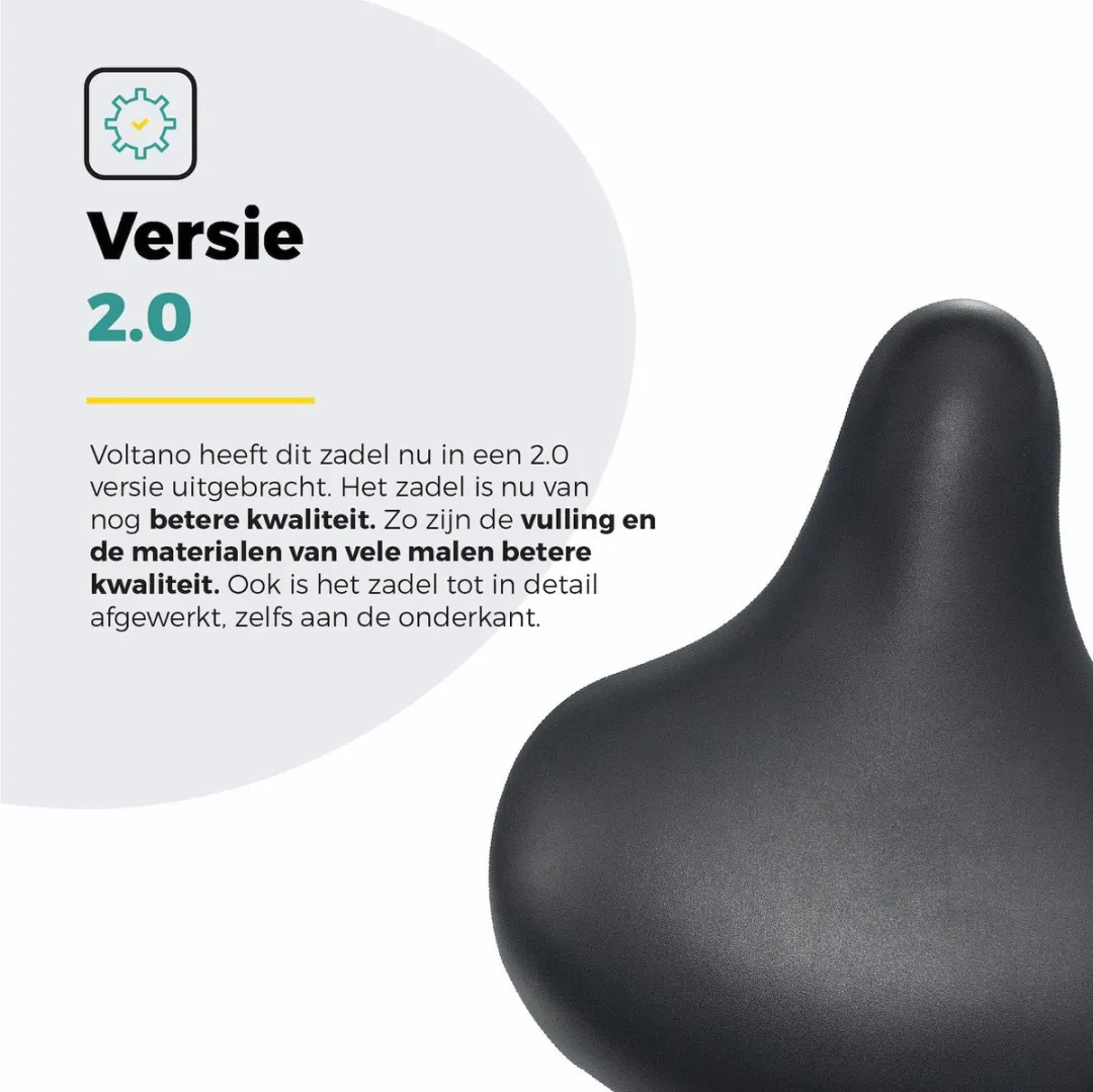 Voltano Drifter Fietszadel 2.0 - Zwart - 235mm