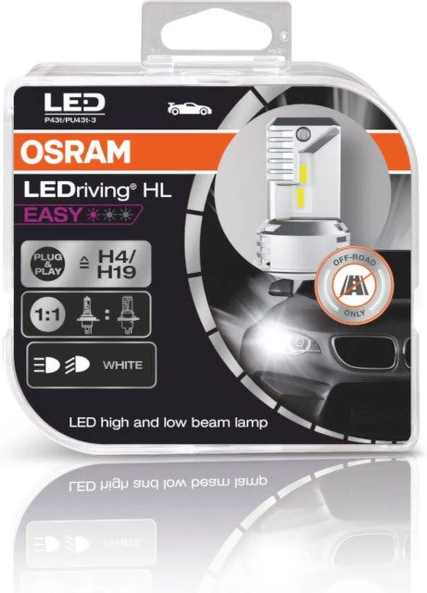 Osram LEDriving HL EASY H4/H19 64193DWESY - 2 Stuks - afbeelding 6 van 6