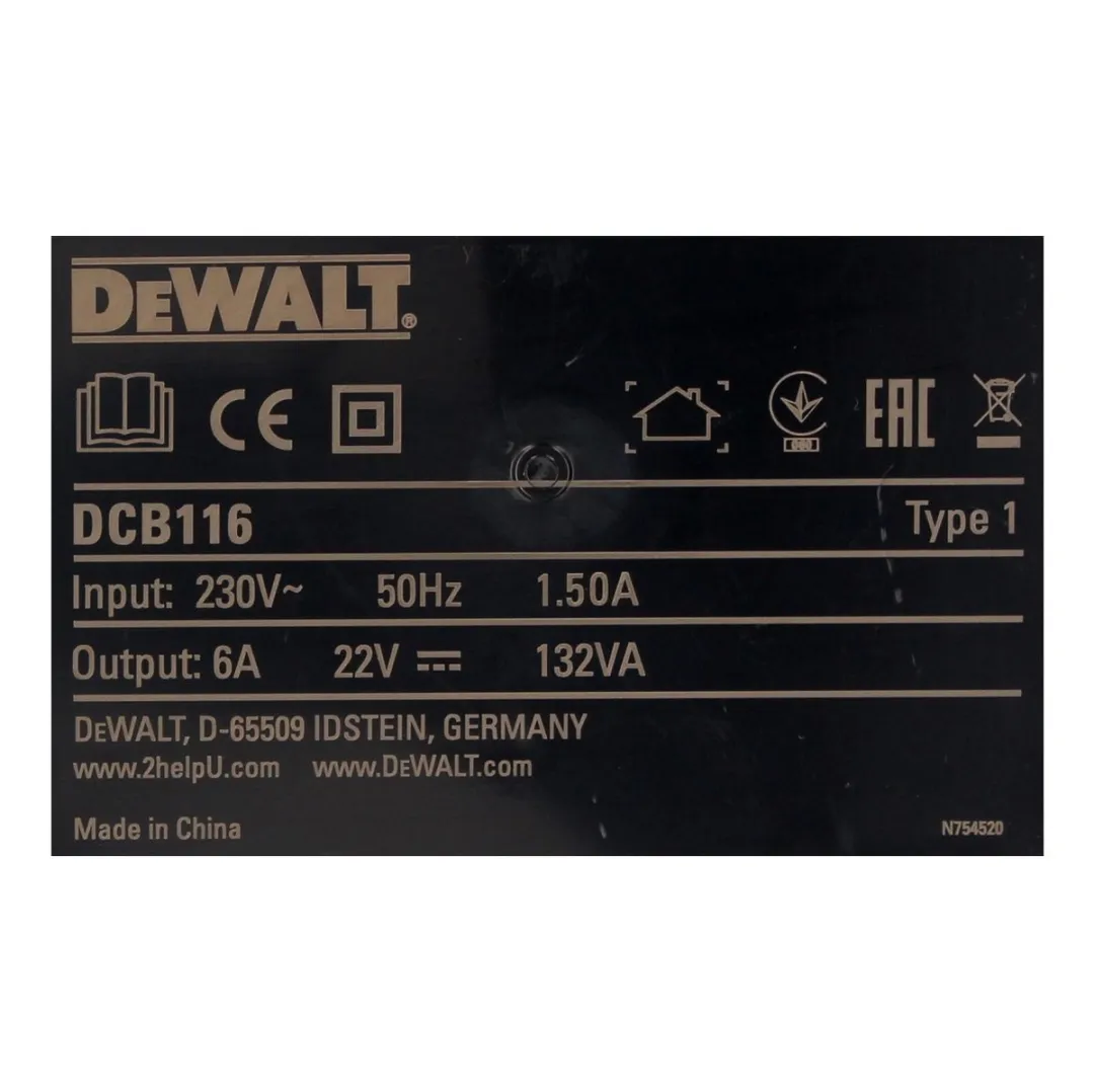 DeWalt DCB116 Acculader - 10.8V/18V Li-ion