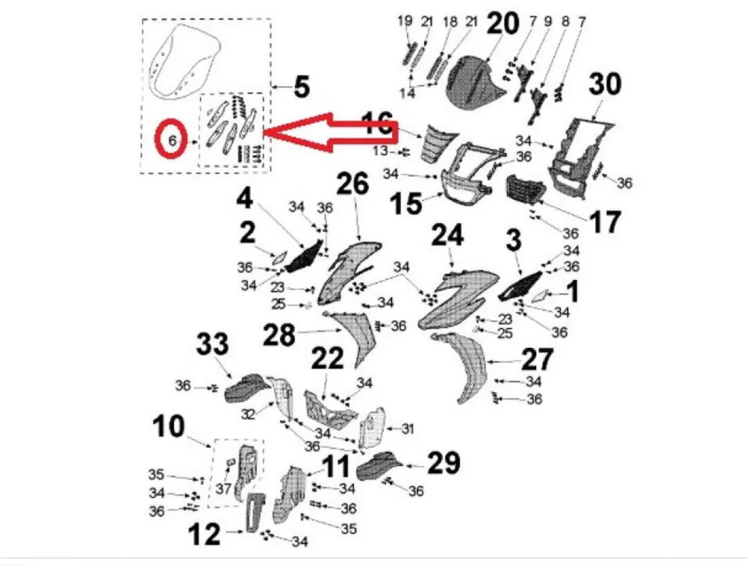 Peugeot 1178381900 Kit Fixatie Parebrise 400 Metropolis Z