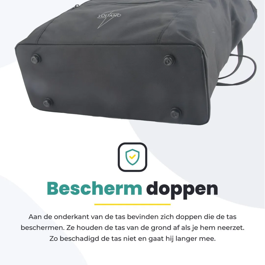 Voltano Shopper Enkele Fietstas 19L - Zwart - afbeelding 4 van 6