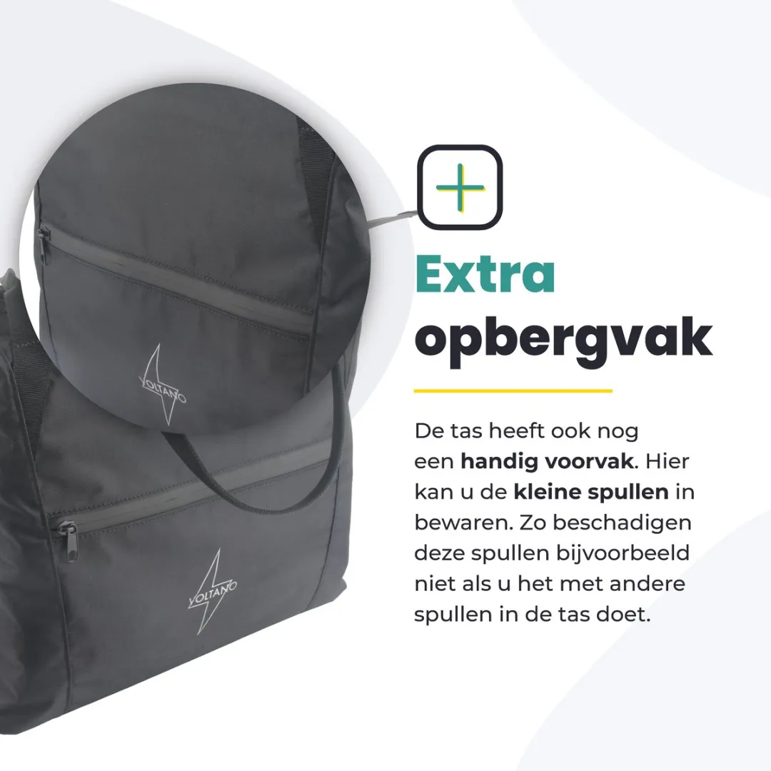 Voltano Shopper Enkele Fietstas 19L - Zwart - afbeelding 5 van 6