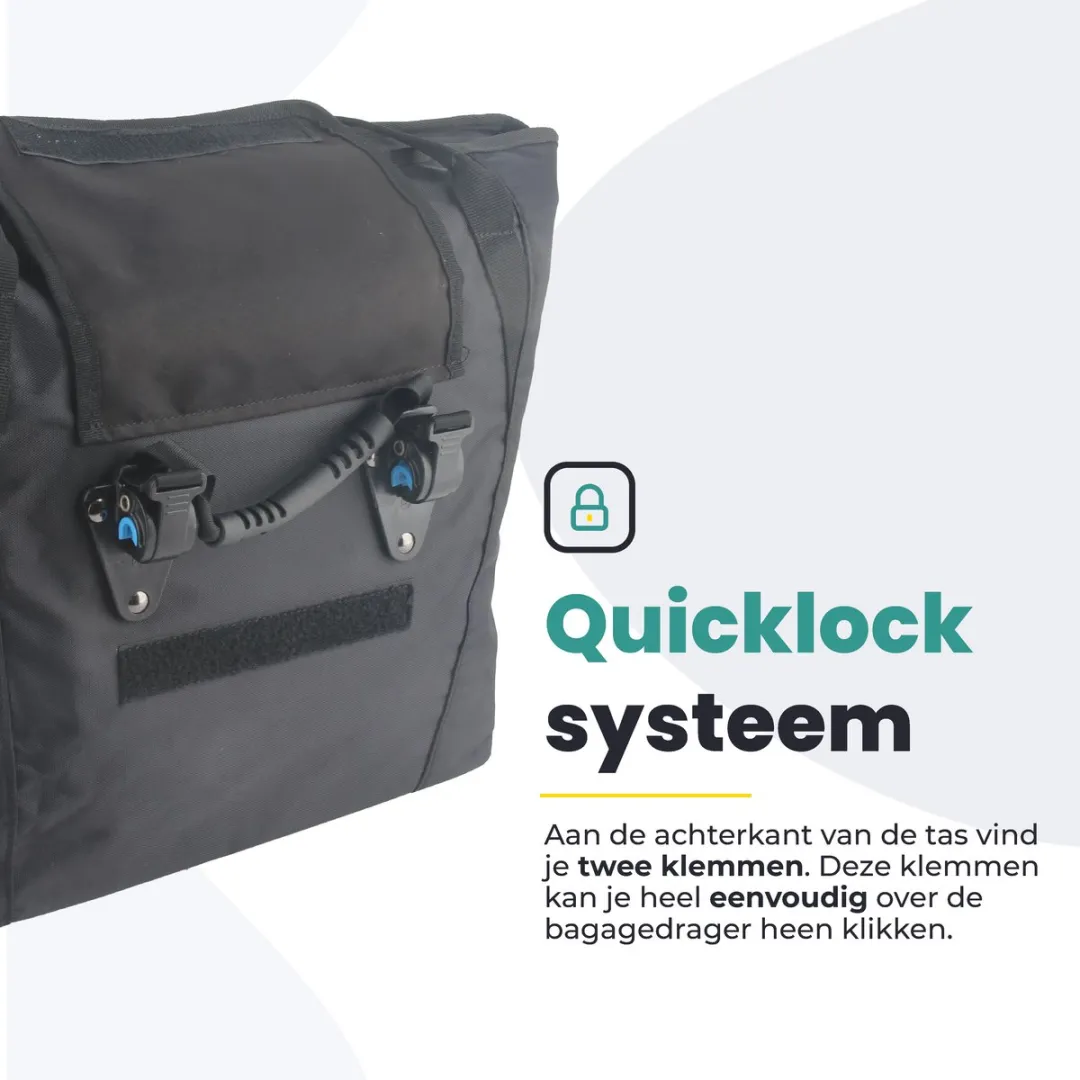Voltano Shopper Enkele Fietstas 19L - Zwart - afbeelding 2 van 6