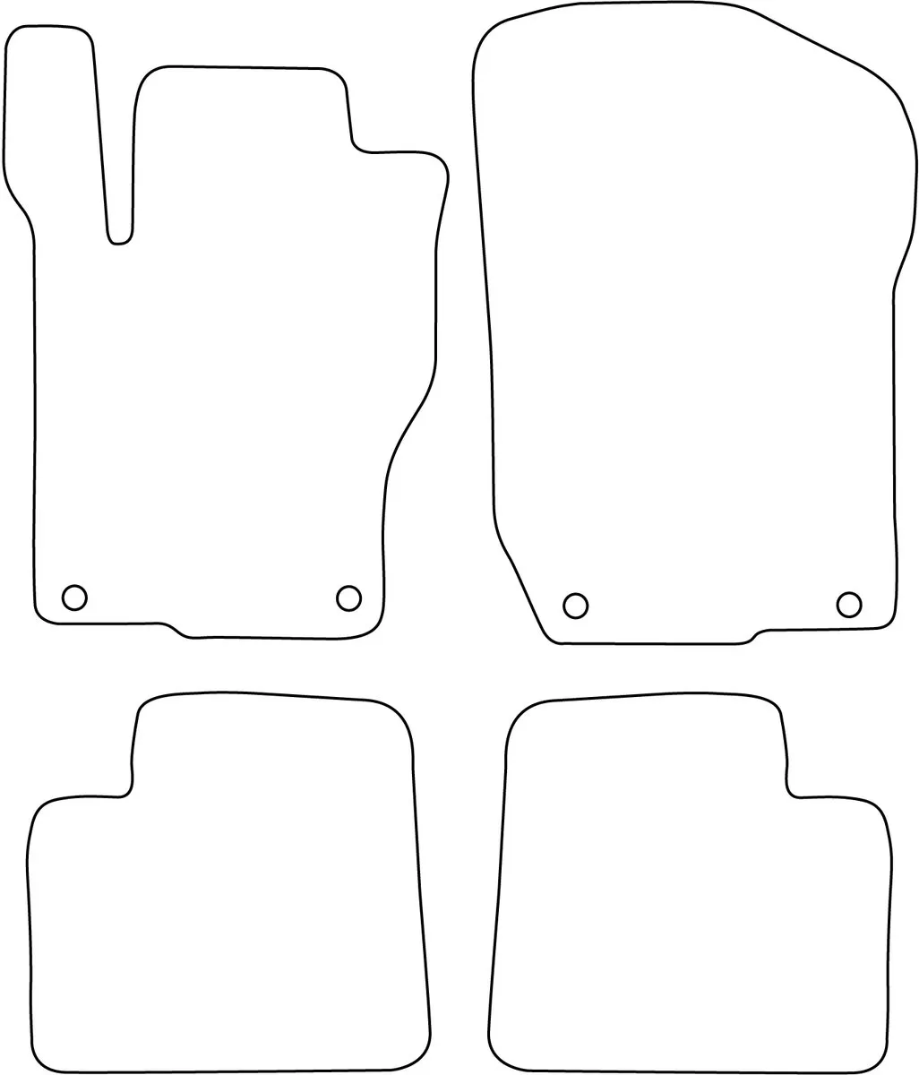 Mercedes ML-klasse W164 Velours Vloermatten - Zwart