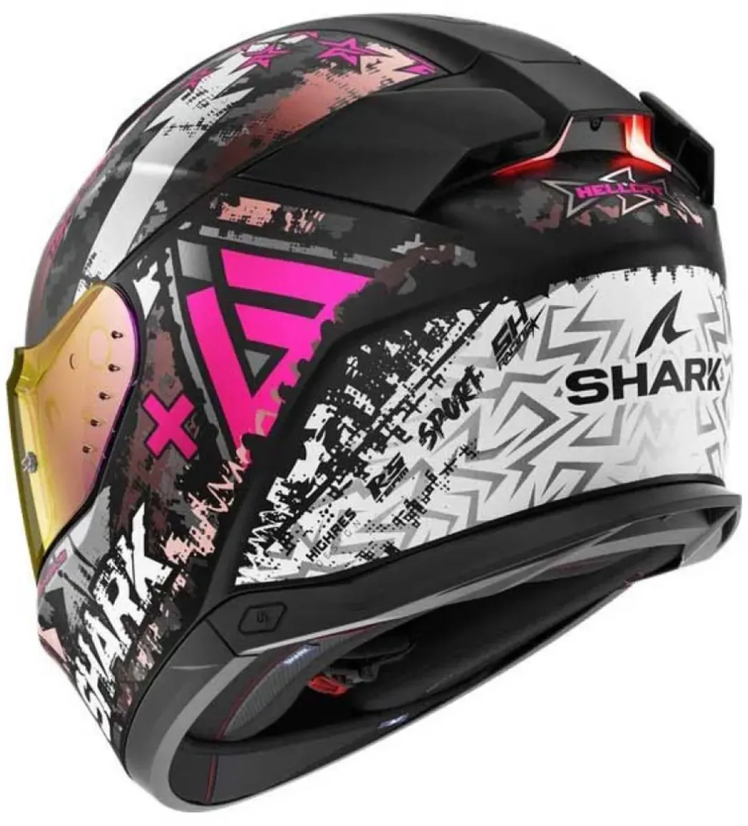 Shark SKWAL i3 Hellcat Integraalhelm - Maat L - Mat Zwart/Chrom Paars