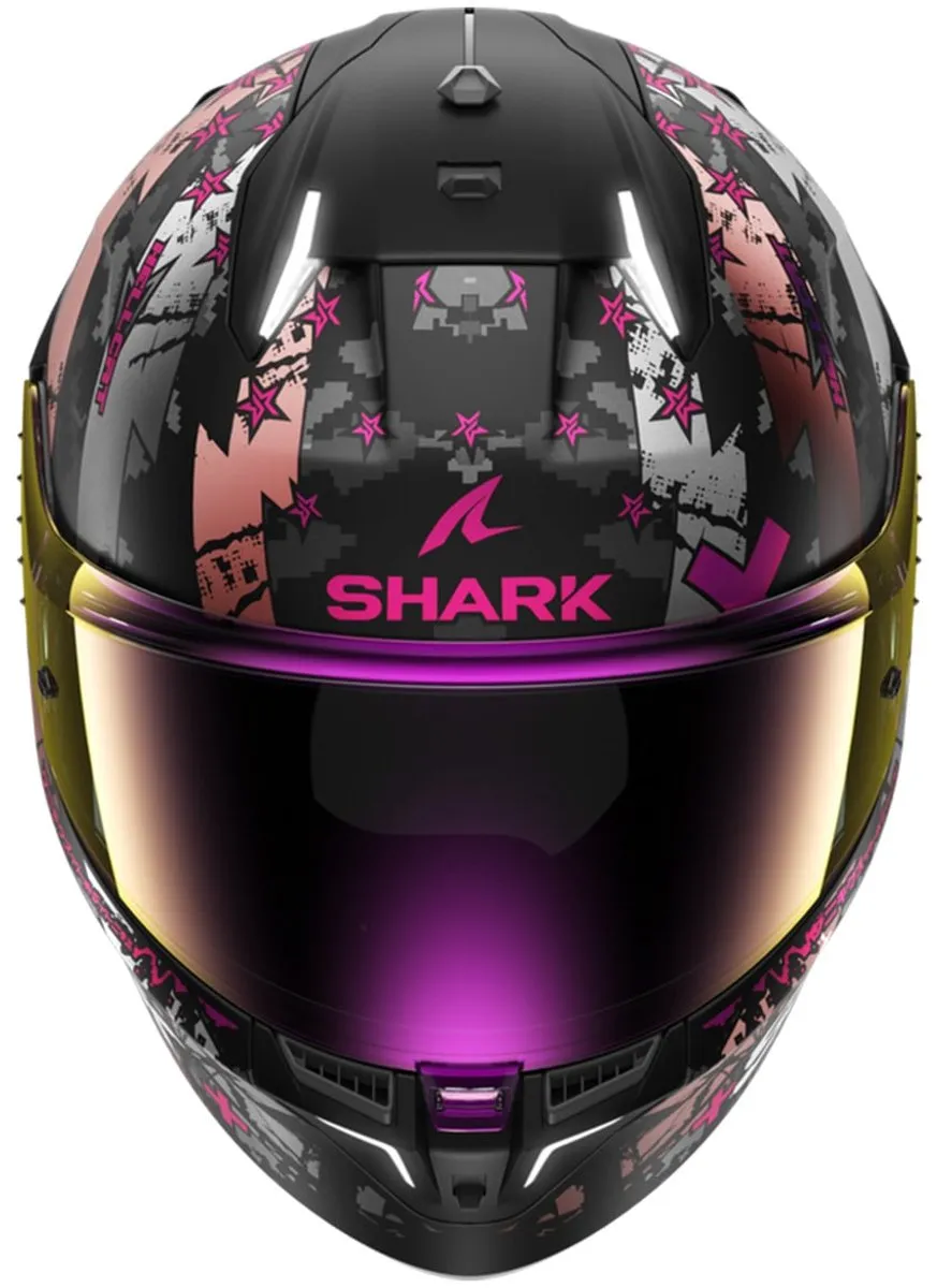 Shark SKWAL i3 Hellcat Integraalhelm - Maat L - Mat Zwart/Chrom Paars
