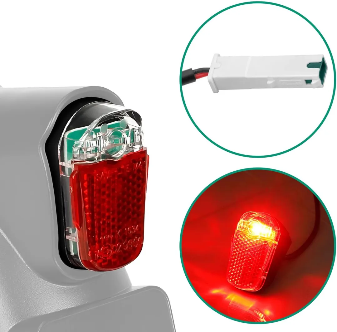 Segway Ninebot G30 Power Light - Zwart/Rood