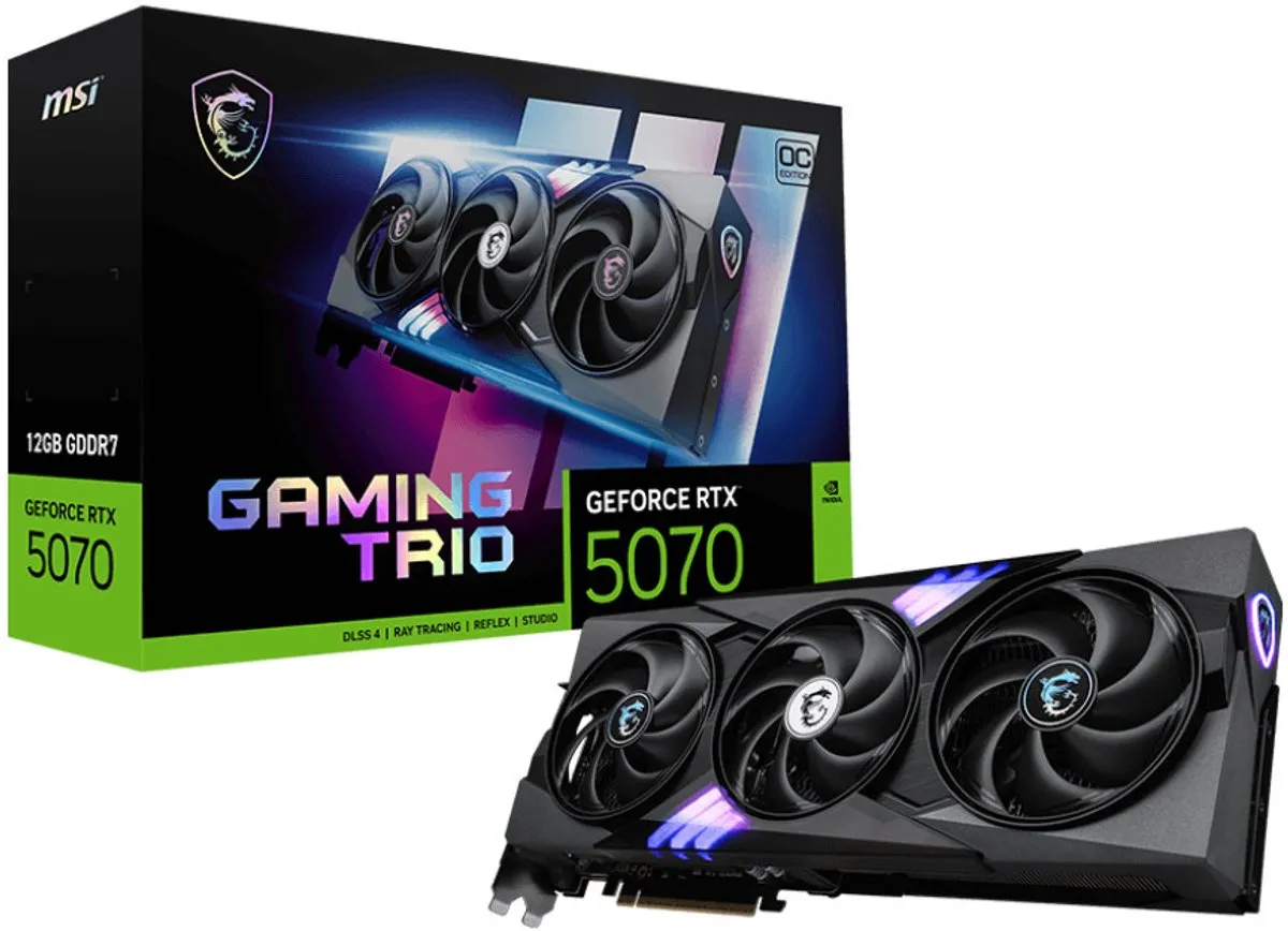 MSI GeForce RTX 5070 GAMING TRIO OC Videokaart 12GB