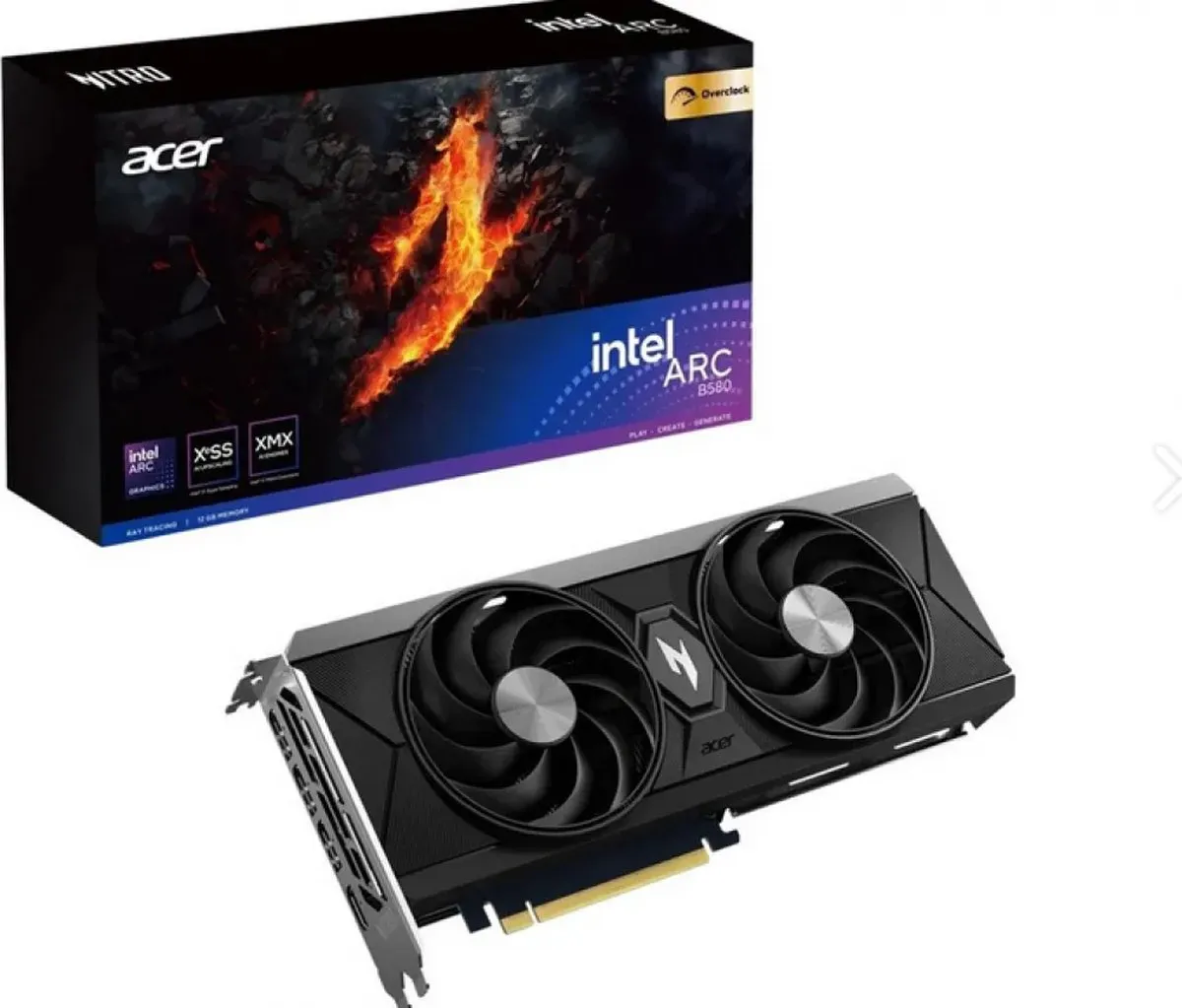 Acer Nitro Intel Arc B580 OC Videokaart 12GB GDDR6