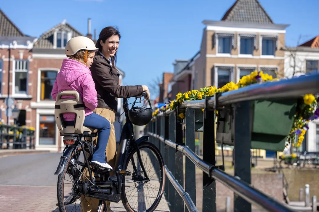 Qibbel Junior 6+ Fietsstoeltje - Zwart/Bruin