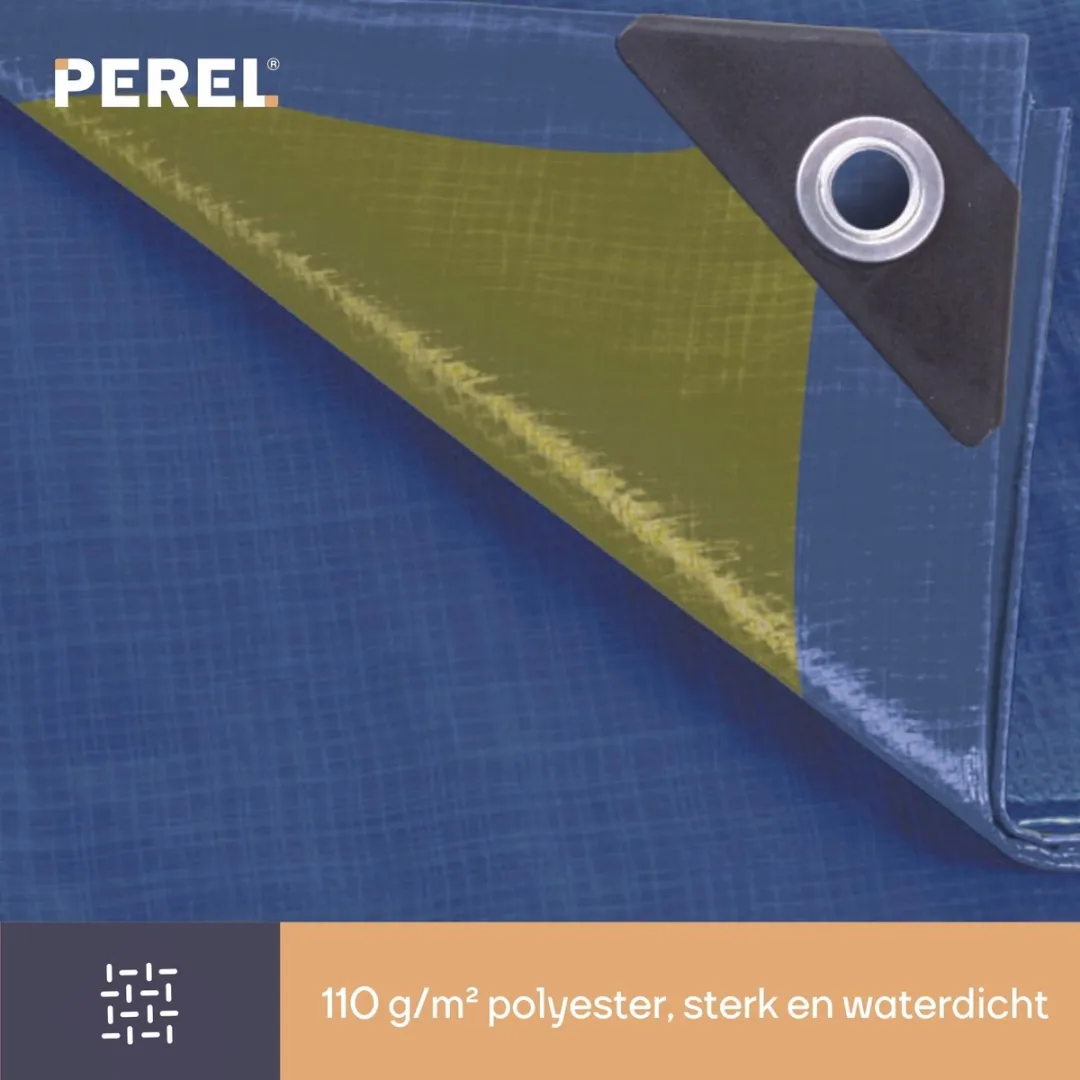 Perel Dekzeil 2x4m Blauw/Groen - 110 g/m²