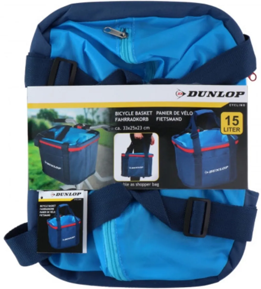 Dunlop Bicycle Bag Zipper B - 15L - Blauw - afbeelding 6 van 6