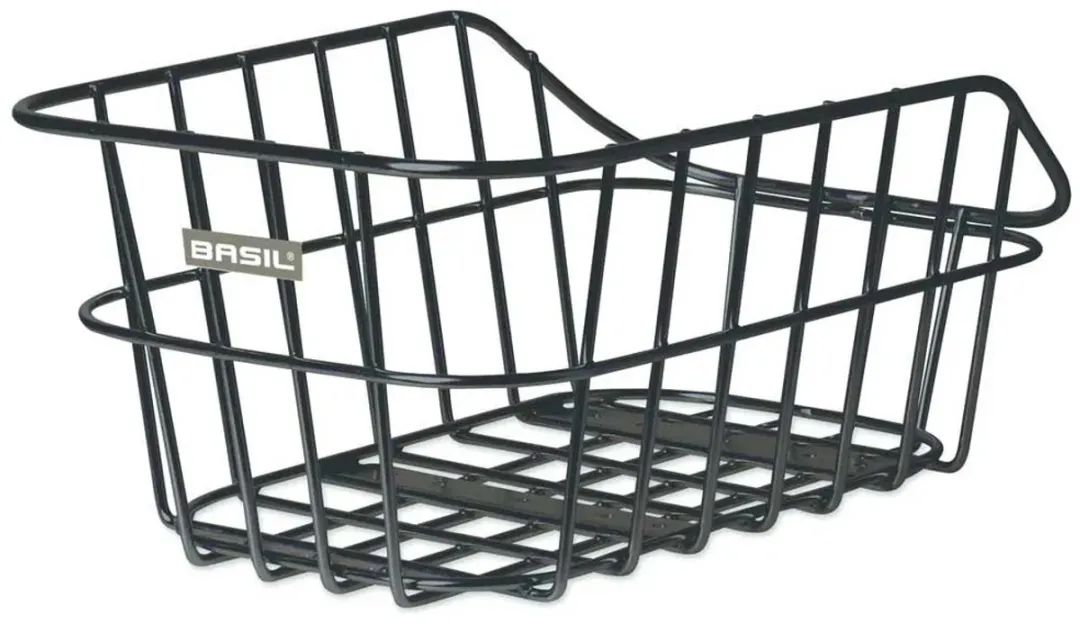 Basil Cento Alu Fietsmand Achter - Aluminium Matzwart