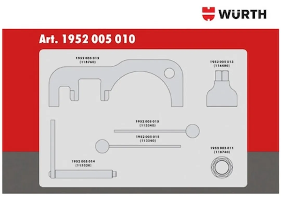 Würth Timinggereedschapset 6-delig - BMW N47/N47S Diesel