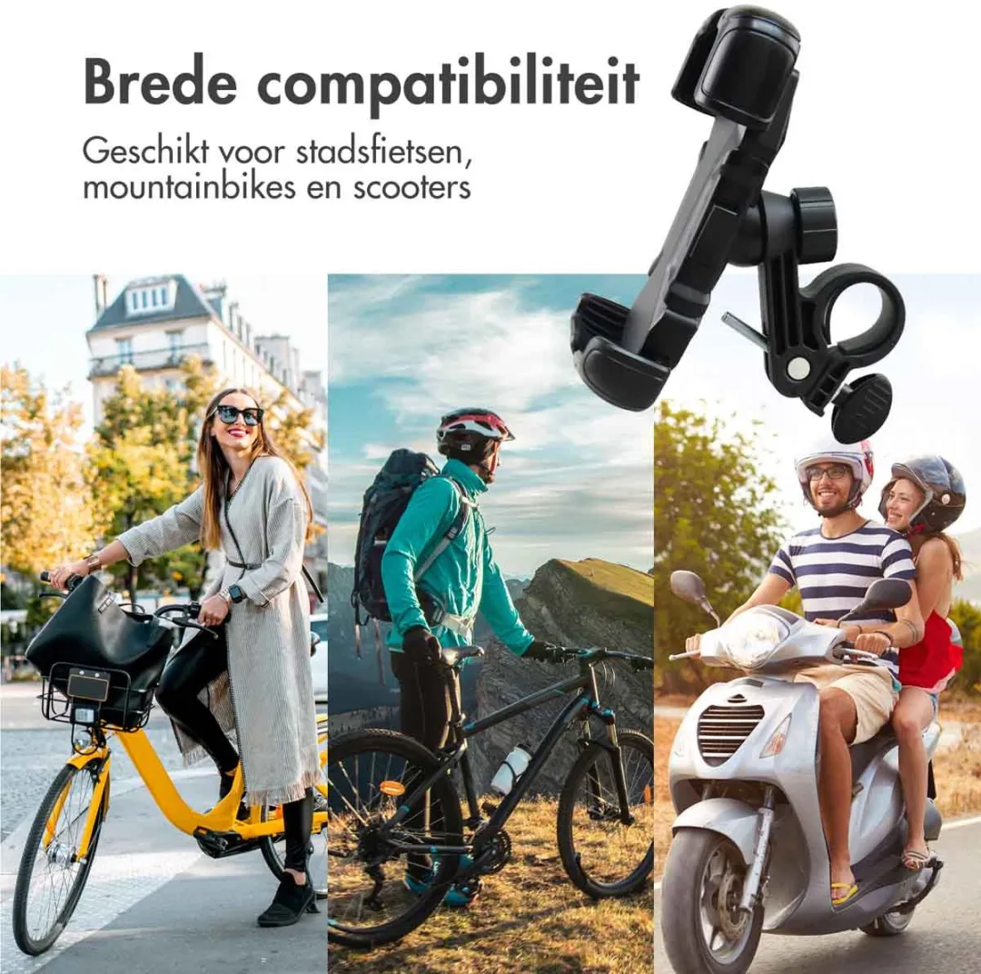 Imoshion Robuuste Telefoonhouder Fiets SH00058468 - 360° Draaibaar - Zwart