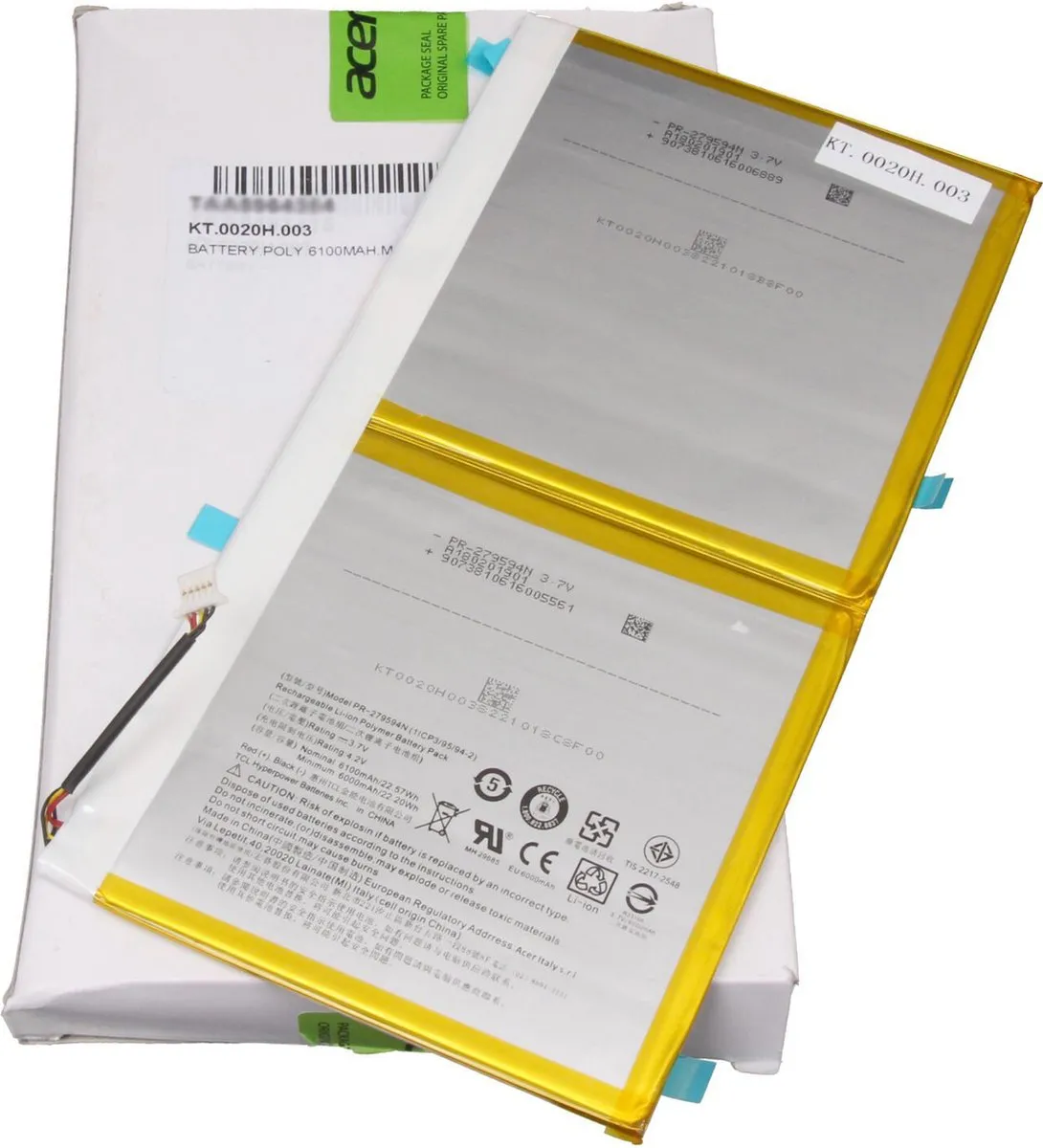 Acer KT.0020H.003 Laptopbatterij - 6100mAh
