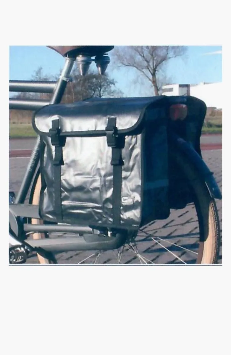 Lastpak Dubbele Fietstas 46L - Zilver - afbeelding 6 van 6