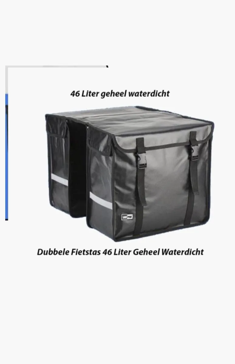 Lastpak Dubbele Fietstas 46L - Zilver