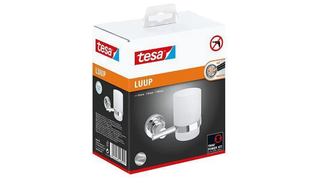 Tesa Luup Bekerhouder - Verchroomd Metaal - afbeelding 2 van 4