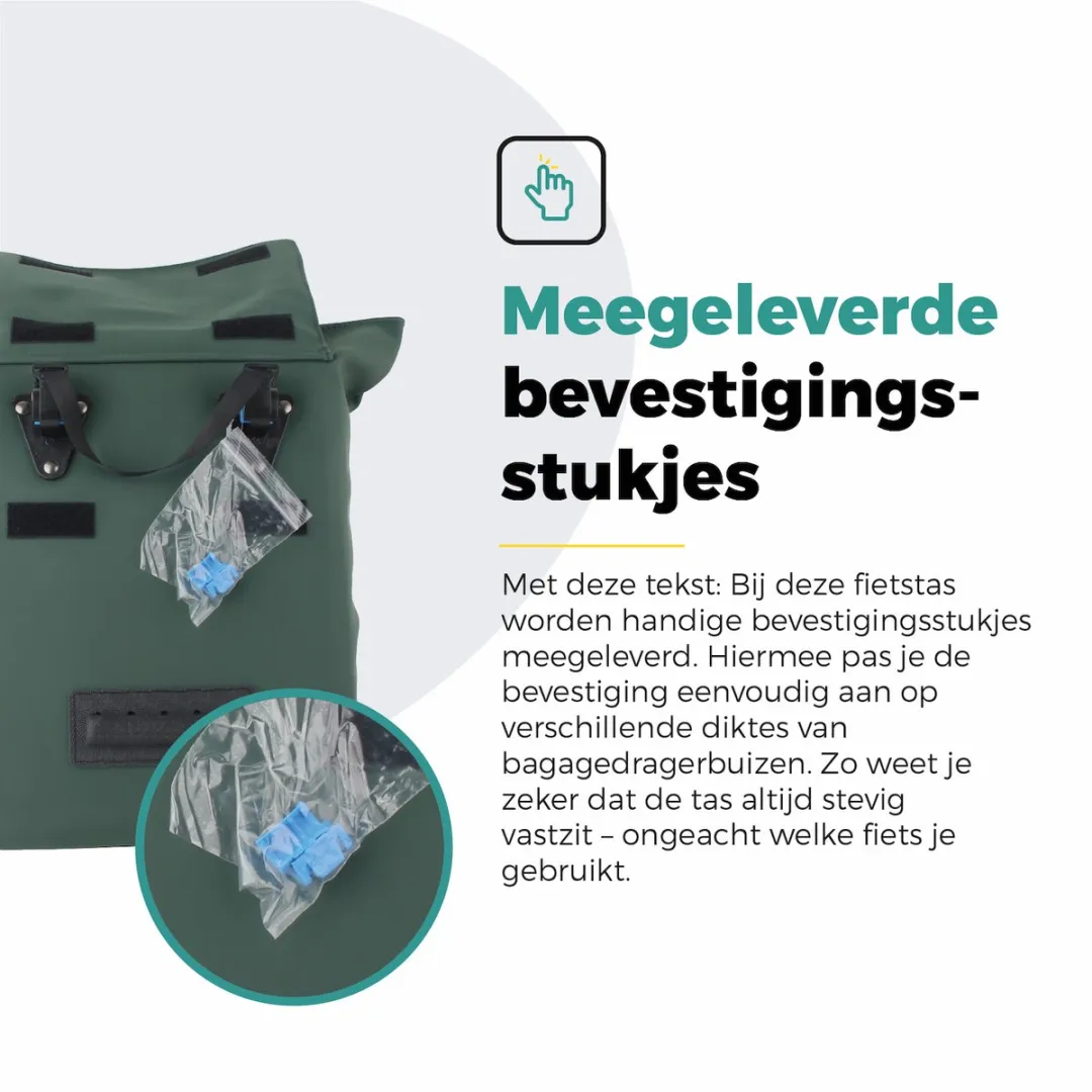 Voltano E-bike City Shopper Enkele Fietstas 22L - Olijfgroen