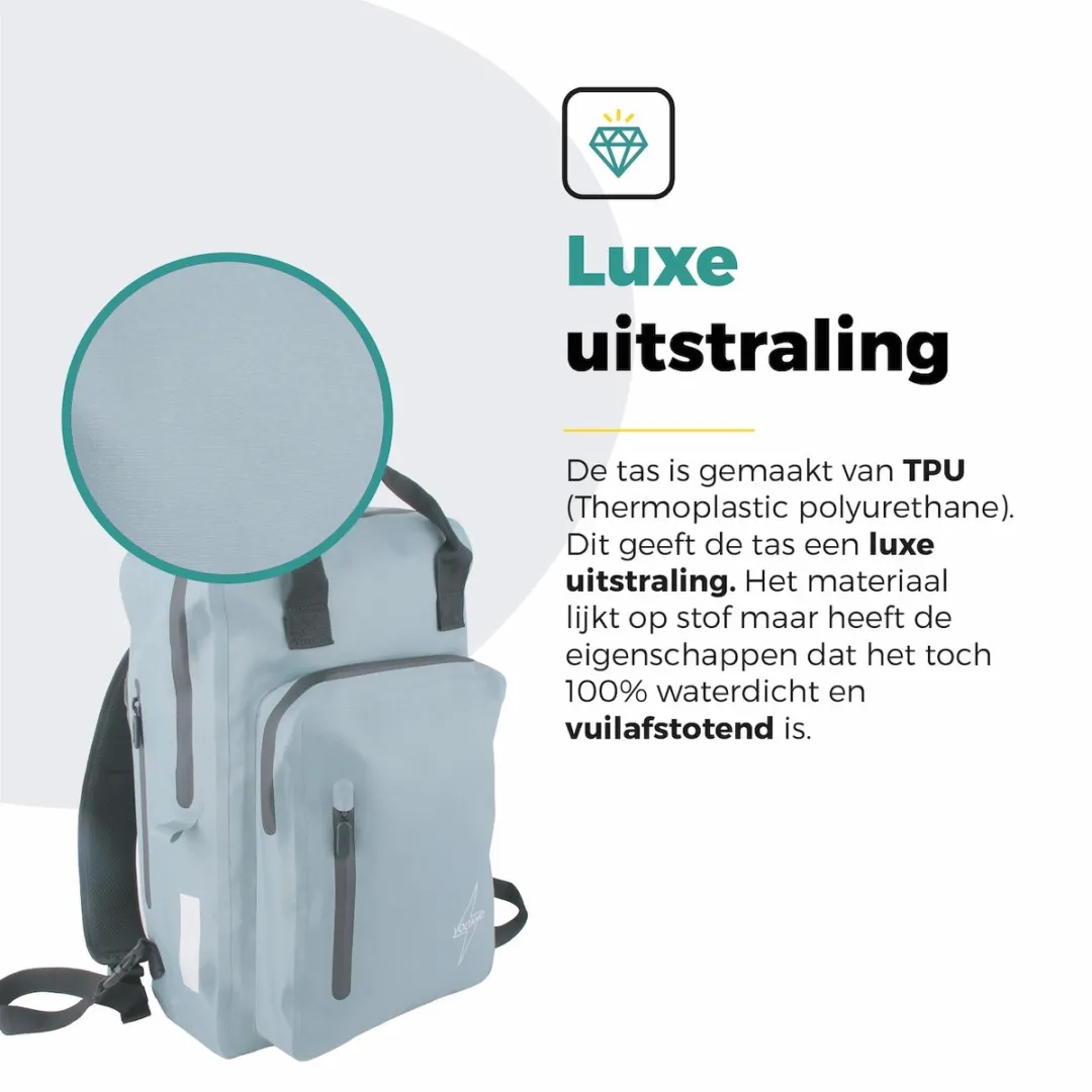 Voltano City Enkele Fietstas Rugzak 25L - Ice Blauw