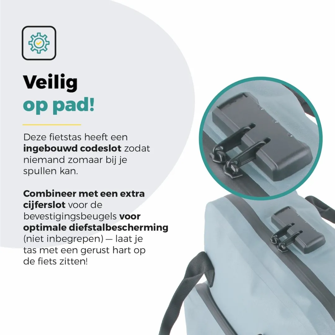 Voltano City Enkele Fietstas Rugzak 25L - Ice Blauw