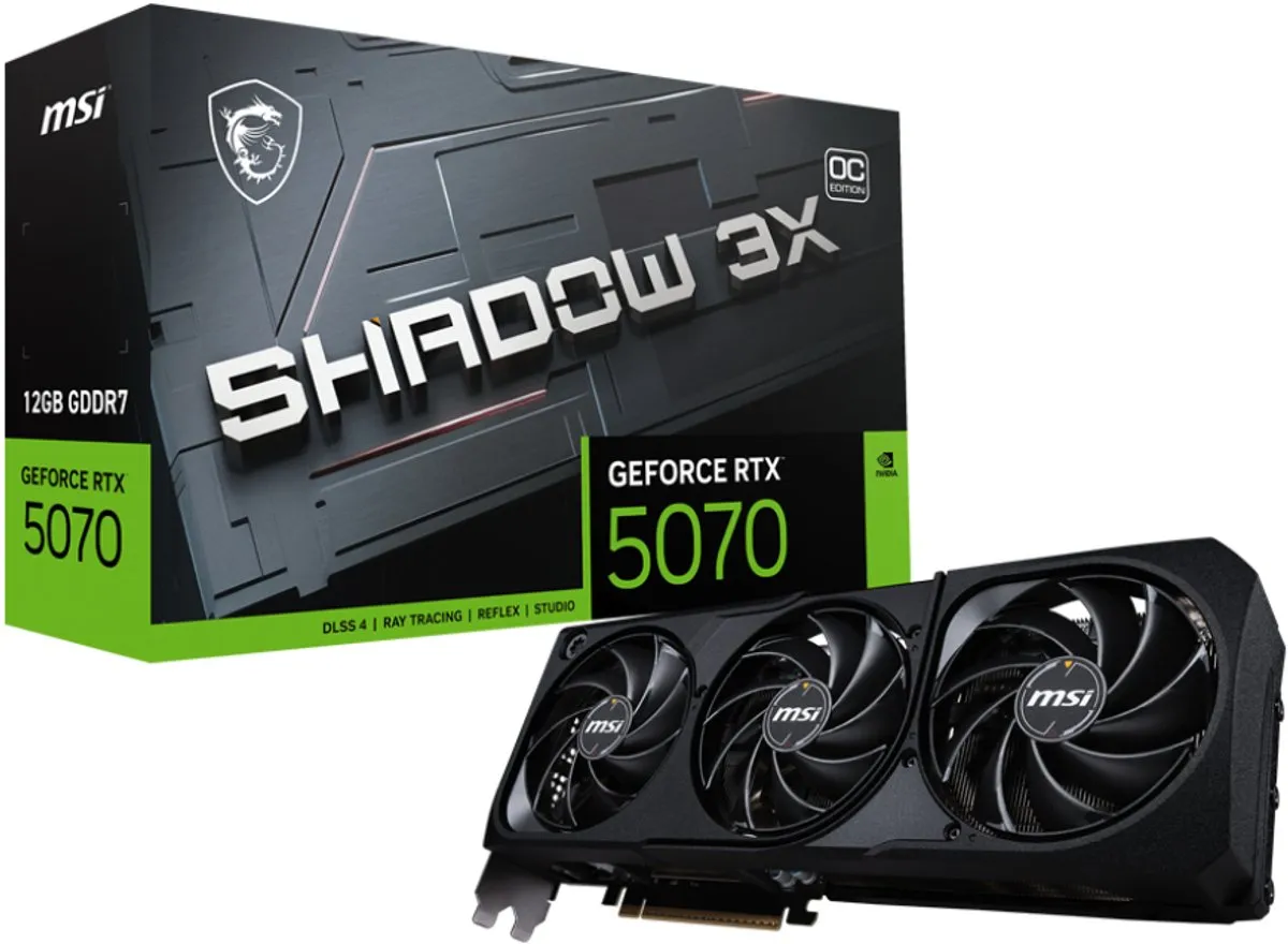 MSI GeForce RTX 5070 12G SHADOW 3X OC Videokaart