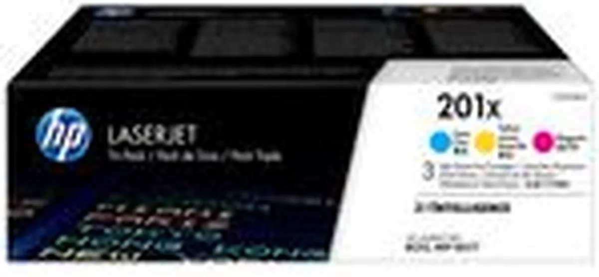 HP 201X Tonercartridge Hoge Capaciteit 3-pack - Cyaan/Magenta/Geel