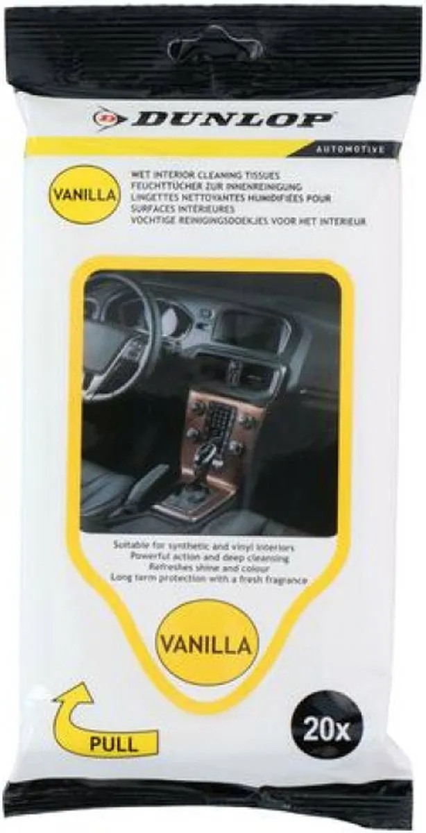 Dunlop Vochtige Reinigingsdoekjes Interieur Vanilla