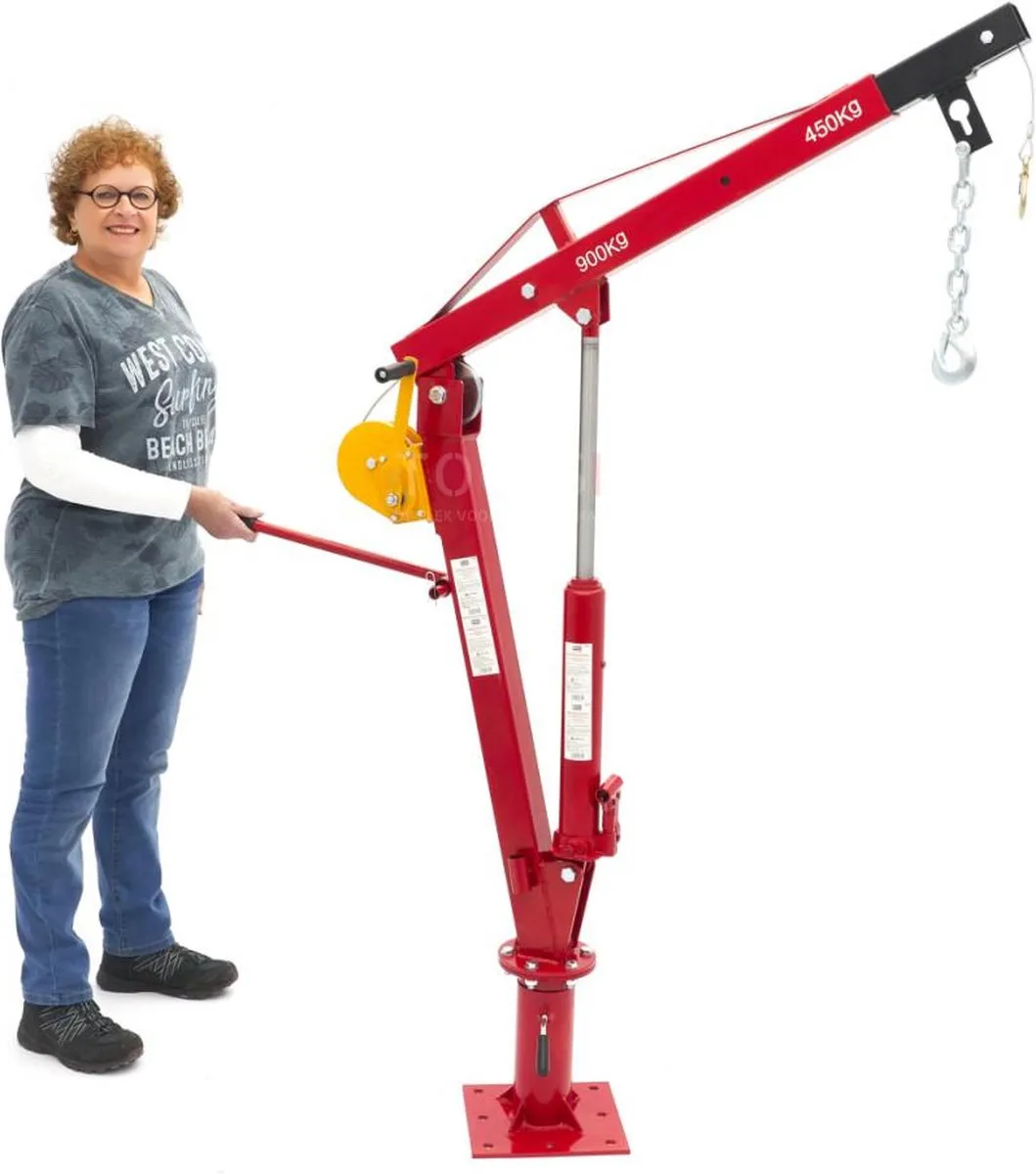 HBM 900 Kilo Hydraulische Aanhangwagenkraan