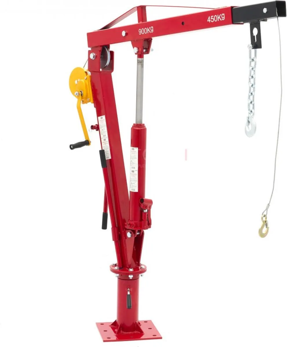 HBM 900 Kilo Hydraulische Aanhangwagenkraan