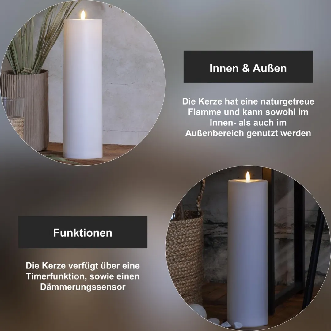Star Trading LED Blokkaarsvlamrek 37,5cm - Wit