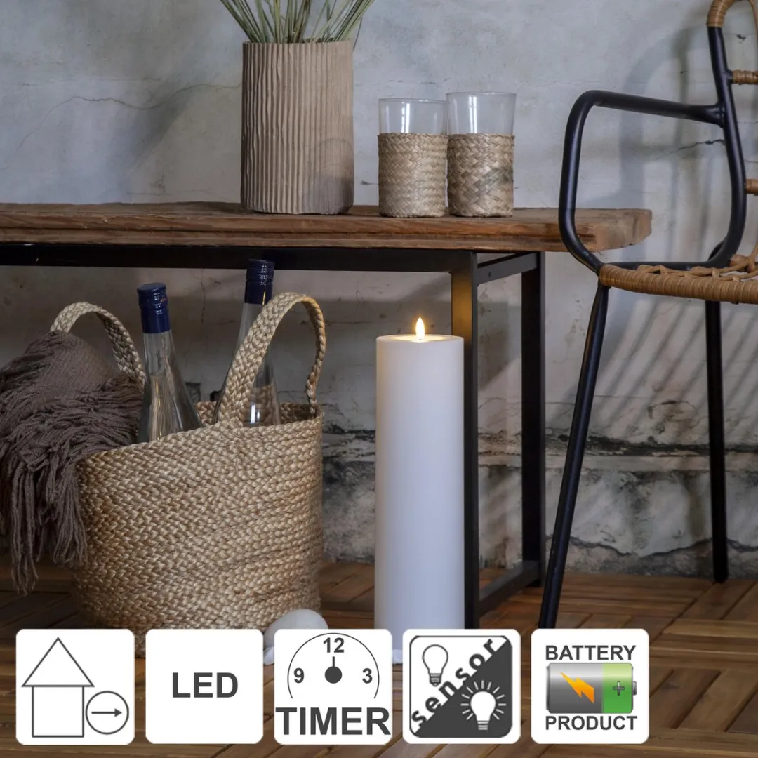 Star Trading LED Blokkaarsvlamrek 37,5cm - Wit