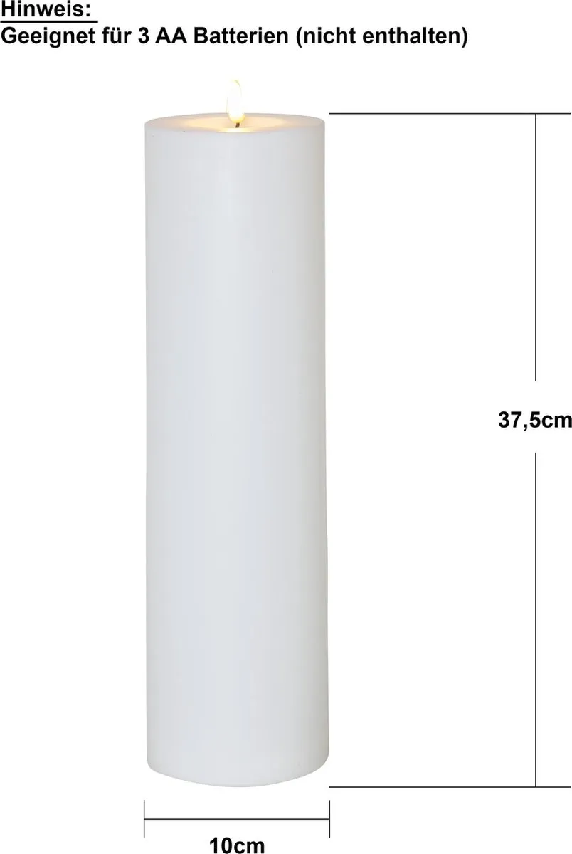 Star Trading LED Blokkaarsvlamrek 37,5cm - Wit