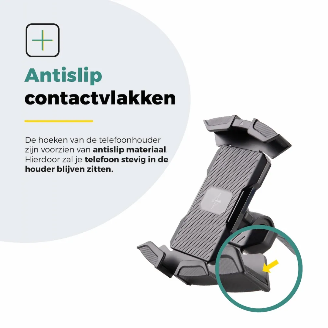 Voltano Future Telefoonhouder Fiets - Zwart - 360° Draaibaar