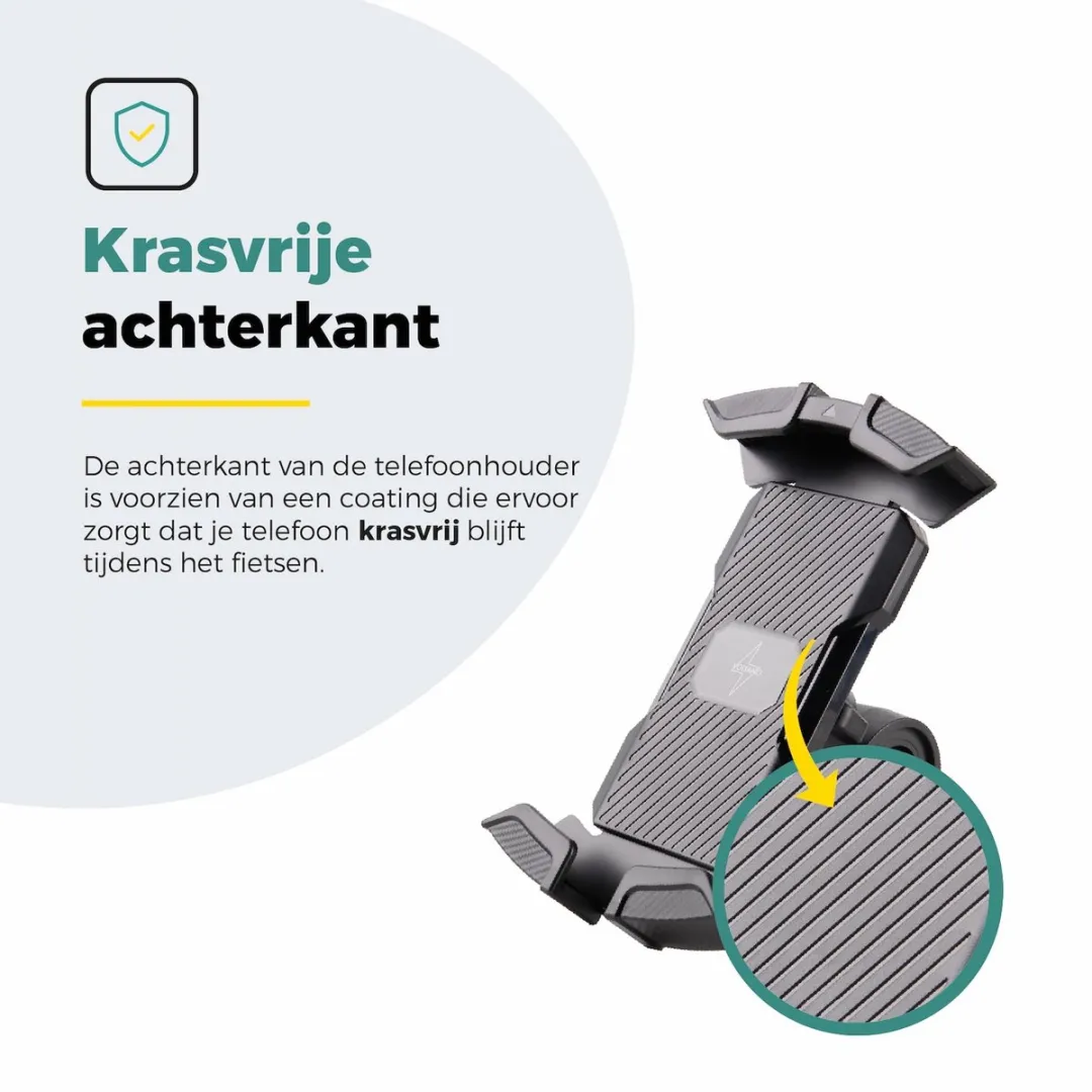 Voltano Future Telefoonhouder Fiets - Zwart - 360° Draaibaar