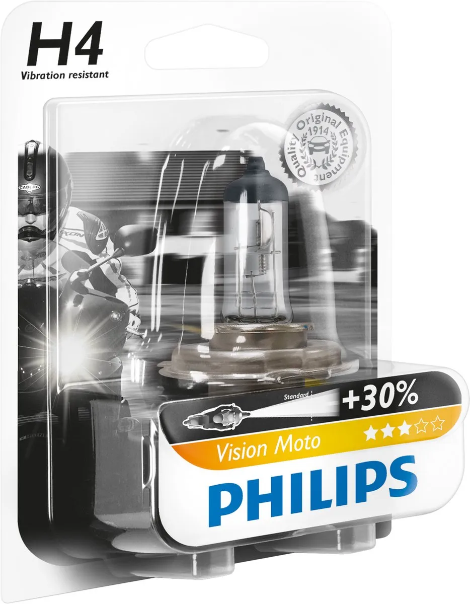 Philips Motorlamp H4 Vision Moto 12V/60W Wit