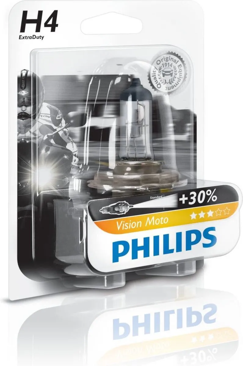 Philips Motorlamp H4 Vision Moto 12V/60W Wit - afbeelding 6 van 6